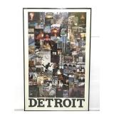 Large Detroit City 1979 framed poster print