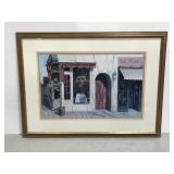 Large framed French Bistro La Bouille art print