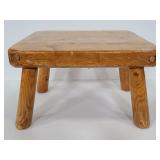 Small rustic wood stool