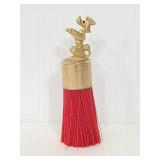 Small red & gold poodle crumb duster