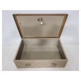 Tan metal lock box