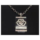 Vintage Rhinestone pendant necklace