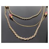 Vintage 3 strand necklace