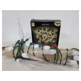 11 light Christmas tree topper w/ icicle lights