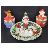 Royal Norfolk plates, jars & others figures