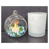 Luminara real flame effect candle w/ other candle