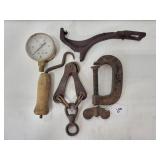 5 assorted vintage parts & tools
