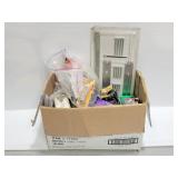 Box of assorted fasteners, nails, screws, etc.