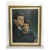 The President & Mrs. John F Kennedy vintage print