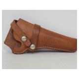 Brown leather hunter gun holster