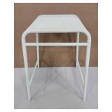 White metal yard table