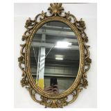 Vintage Syroco style gold frame wall mirror