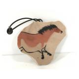 Buck Reynolds signed stone horse art ornament