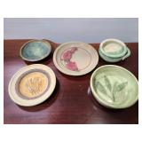 Five pieces of pottery