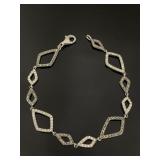Sterling silver rhinestone & Marcasite bracelet
