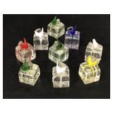 Nine Abbott Collection mini art glass gift boxes