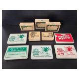 Lot of Christmas stamps w/ ink pads