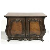 Baroque style carved wood buffet cabinet