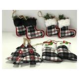 New Buffalo plaid plush flannel ornaments (8)