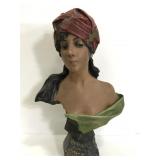 Antique art nouveau bust sculpture