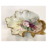 MRW ceramic floral leaf shaped dish