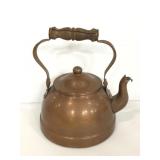 Tagus tan brushed metal tea pot