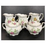 Mitterteich Bavaria floral creamer & sugar dishes