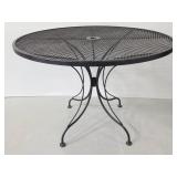 Metal patio table