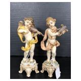 Two musical playing  Angel figurines- Italy