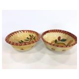 Two Firenze Italicaars ceramic fruit bowls