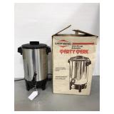 Vintage West Band party percolator with box