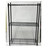 Black metal 3 tier free standing shelf