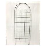 Green metal garden trellis