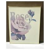 Framed rose print by Heronium