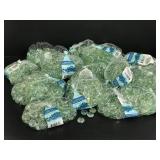 Lot of 20 bags decorative aqua glass gems