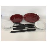 Chantal pie dishes, Denmark plates,& utensils
