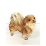 Pekingese dog small porcelain hollow figurine