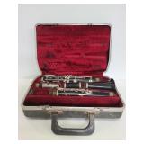 Vintage clarinet in case