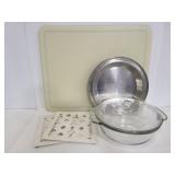 Glass and metal kitchen items