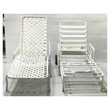 Pair of patio chaise lounge chairs