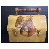 Vintage horse metal lunch pail