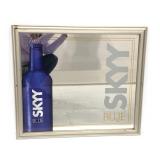 Framed Blue Skyy Vodka bar mirror sign