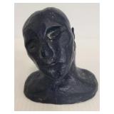 Clay man face bust