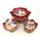 Better Homes & Gardens ceramic rose planter trio