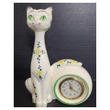 Vintage Sacony Alarm ceramic cat clock