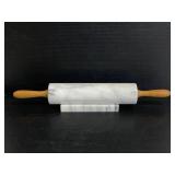 Marble stone rolling pin with stand