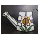 Slag glass watering can