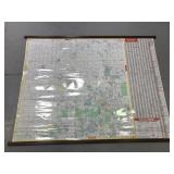 Large laminated map of livingston county, MI