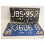 Trailer license plate & Great Lake State plate