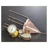 Gauge, pulley, & homemade pitch fork head